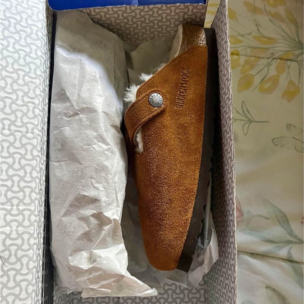 Boston Shearling Birkenstock "Mink"